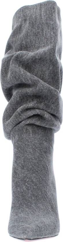 Amina Muaddi Laarzen Denim Gray Dames
