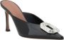 Amina Muaddi Leren pumps met juweelversiering Black Dames - Thumbnail 2