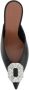 Amina Muaddi Leren pumps met juweelversiering Black Dames - Thumbnail 4