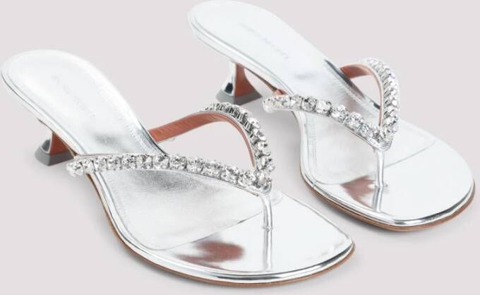 Amina Muaddi Metallic Sandalen voor Vrouwen Aw25