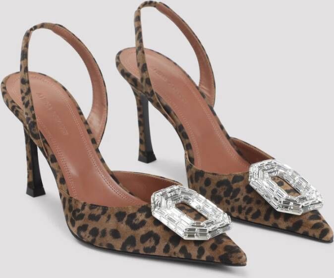 Amina Muaddi Multicolor Suède Pumps Elegante Hakken