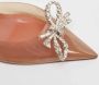 Amina Muaddi Pre-owned Fabric heels Beige Dames - Thumbnail 7