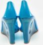 Amina Muaddi Pre-owned Fabric heels Blue Dames - Thumbnail 5