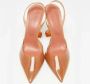 Amina Muaddi Pre-owned Fabric heels Brown Dames - Thumbnail 3