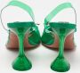 Amina Muaddi Pre-owned Fabric heels Green Dames - Thumbnail 5