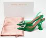Amina Muaddi Pre-owned Fabric heels Green Dames - Thumbnail 9