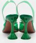 Amina Muaddi Pre-owned Fabric heels Green Dames - Thumbnail 5