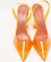Amina Muaddi Pre-owned Fabric heels Orange Dames - Thumbnail 2