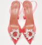 Amina Muaddi Pre-owned Fabric heels Pink Dames - Thumbnail 3