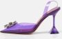 Amina Muaddi Pre-owned Fabric heels Purple Dames - Thumbnail 2