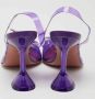 Amina Muaddi Pre-owned Fabric heels Purple Dames - Thumbnail 5