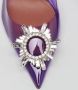 Amina Muaddi Pre-owned Fabric heels Purple Dames - Thumbnail 7