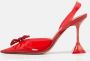Amina Muaddi Pre-owned Fabric heels Red Dames - Thumbnail 2