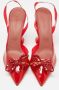Amina Muaddi Pre-owned Fabric heels Red Dames - Thumbnail 3