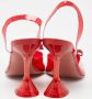 Amina Muaddi Pre-owned Fabric heels Red Dames - Thumbnail 5
