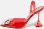 Amina Muaddi Pre-owned Fabric heels Red Dames - Thumbnail 2