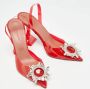 Amina Muaddi Pre-owned Fabric heels Red Dames - Thumbnail 4