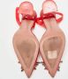 Amina Muaddi Pre-owned Fabric heels Red Dames - Thumbnail 6