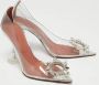 Amina Muaddi Pre-owned Fabric heels White Dames - Thumbnail 3
