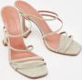 Amina Muaddi Pre-owned Fabric sandals Gray Dames - Thumbnail 4