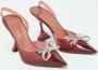 Amina Muaddi Pre-owned Fabric sandals Red Dames - Thumbnail 4