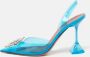Amina Muaddi Pre-owned Leather heels Blue Dames - Thumbnail 2