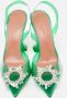 Amina Muaddi Pre-owned Leather heels Green Dames - Thumbnail 3