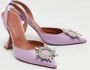 Amina Muaddi Pre-owned Leather heels Purple Dames - Thumbnail 4
