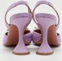Amina Muaddi Pre-owned Leather heels Purple Dames - Thumbnail 5