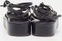 Amina Muaddi Pre-owned Leather sandals Black Dames - Thumbnail 5