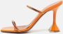 Amina Muaddi Pre-owned Leather sandals Orange Dames - Thumbnail 2
