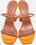Amina Muaddi Pre-owned Leather sandals Orange Dames - Thumbnail 3