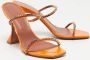 Amina Muaddi Pre-owned Leather sandals Orange Dames - Thumbnail 4