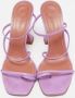 Amina Muaddi Pre-owned Leather sandals Purple Dames - Thumbnail 3