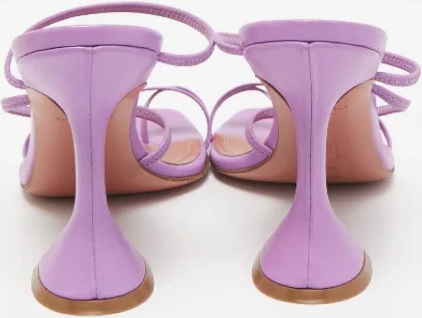 Amina Muaddi Pre-owned Leather sandals Purple Dames
