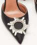 Amina Muaddi Pre-owned Satin heels Black Dames - Thumbnail 7