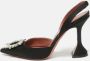 Amina Muaddi Pre-owned Satin heels Black Dames - Thumbnail 2