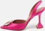 Amina Muaddi Pre-owned Satin heels Pink Dames - Thumbnail 2
