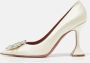 Amina Muaddi Pre-owned Satin heels White Dames - Thumbnail 2