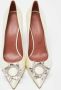 Amina Muaddi Pre-owned Satin heels White Dames - Thumbnail 3