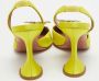 Amina Muaddi Pre-owned Satin heels Yellow Dames - Thumbnail 5