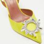 Amina Muaddi Pre-owned Satin heels Yellow Dames - Thumbnail 7