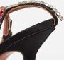 Amina Muaddi Pre-owned Satin sandals Black Dames - Thumbnail 3