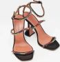Amina Muaddi Pre-owned Satin sandals Black Dames - Thumbnail 5