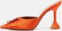 Amina Muaddi Pre-owned Satin sandals Orange Dames - Thumbnail 2