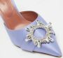 Amina Muaddi Pre-owned Satin sandals Purple Dames - Thumbnail 7