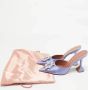 Amina Muaddi Pre-owned Satin sandals Purple Dames - Thumbnail 9