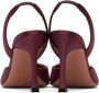 Amina Muaddi Kristaldetail Satijnen Slingback Pumps Red Dames - Thumbnail 5