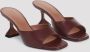 Amina Muaddi Rode Leren Sandalen Verhoog Je Stijl - Thumbnail 2