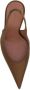 Amina Muaddi Satin Slingback Stiletto Heel Pumps Brown Dames - Thumbnail 3
